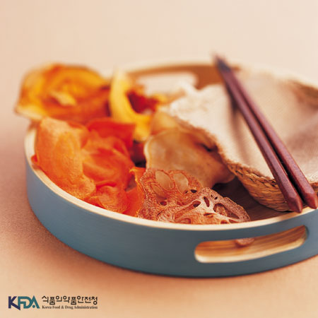 야채칩 완성 사진
