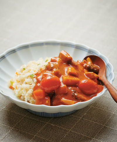 토마토카레 채소볶음밥 완성 사진