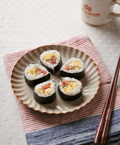 새싹참치김밥 완성 사진