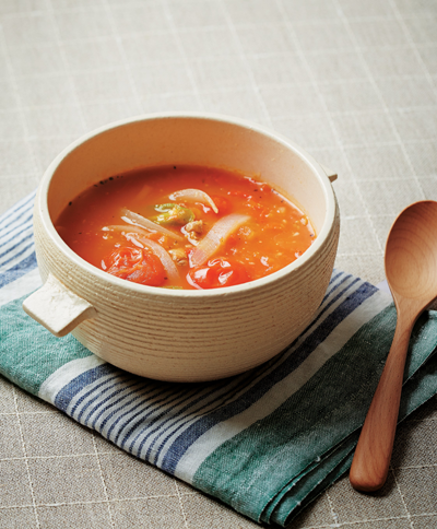토마토돼지고기해장국 완성 사진