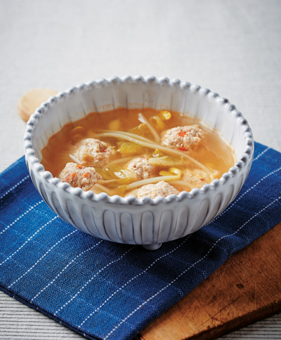 완자김치찌개 완성 사진
