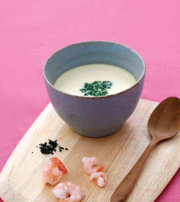 새우 두부 계란찜 완성 사진