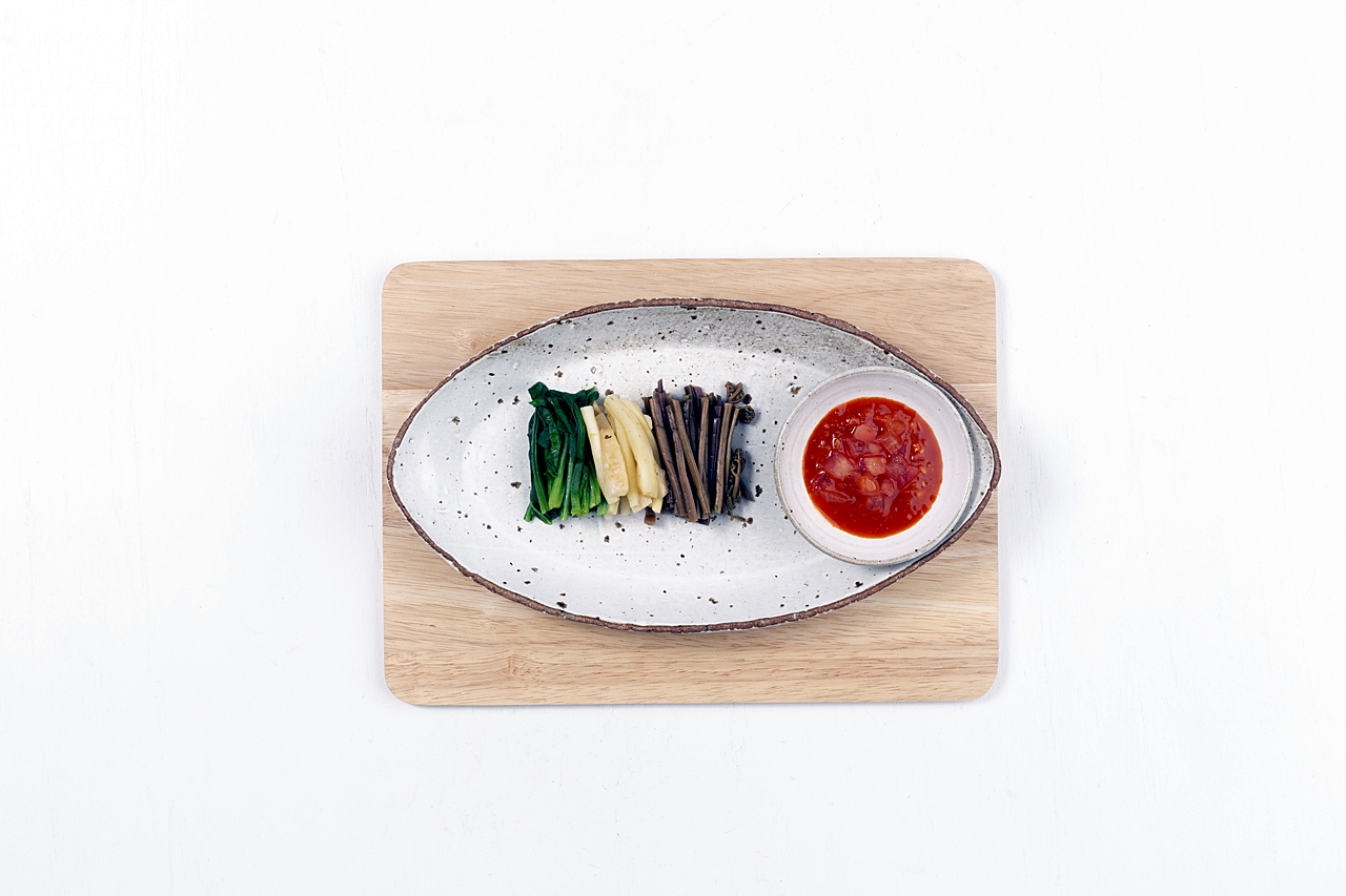 삼색나물, 토마토양념장 6단계