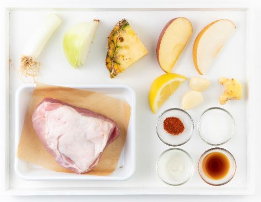 과일삼겹살조림&파채무침 완성 사진