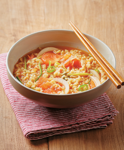 토마토라면 완성 사진