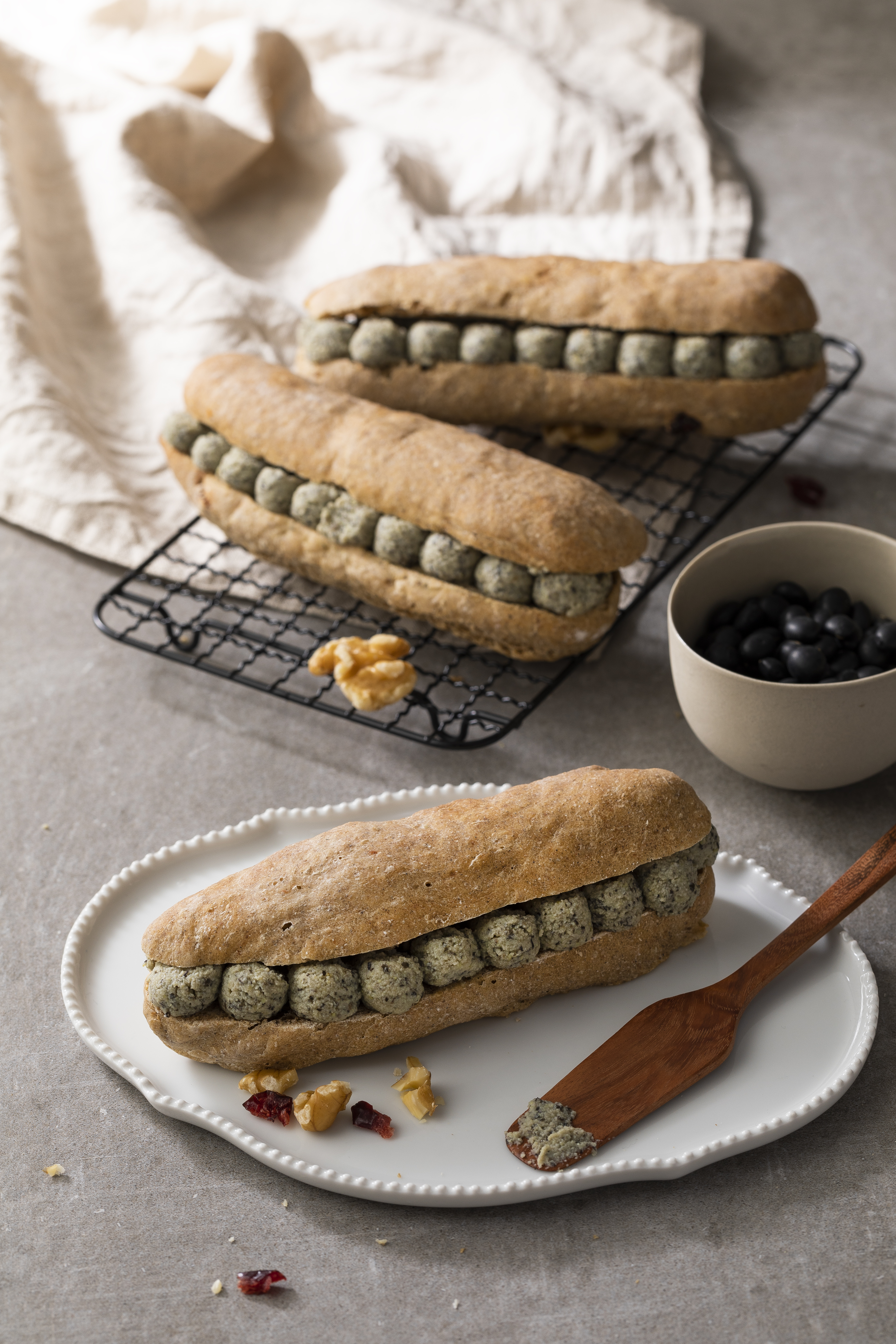 검은콩 크림빵 완성 사진