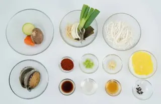 멸치 전복 저염국수 완성 사진