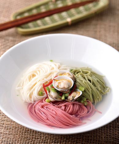 삼색소면 완성 사진