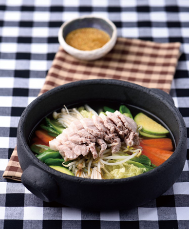 돼지수육맑은전골 완성 사진