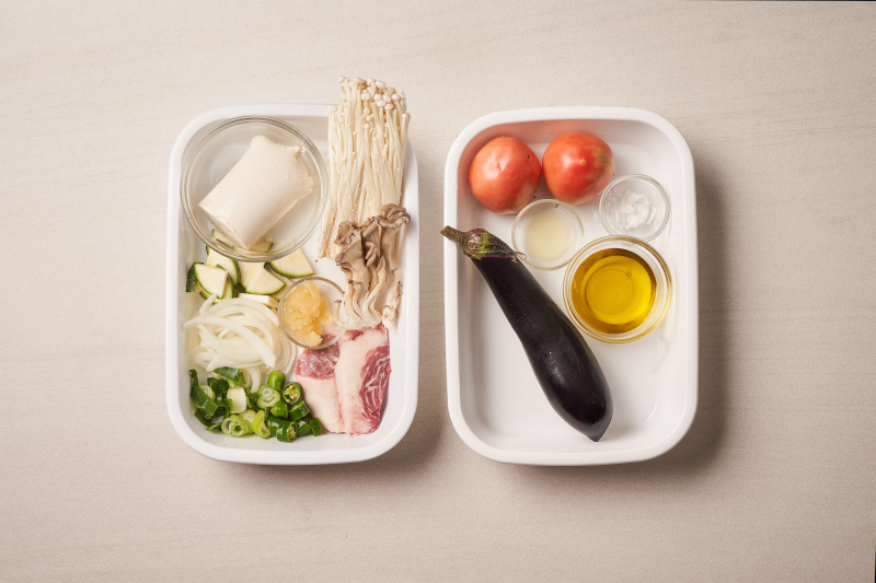 토마토 채소 가지롤 완성 사진