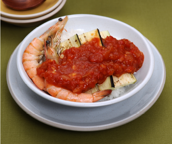 토마토덮밥 완성 사진