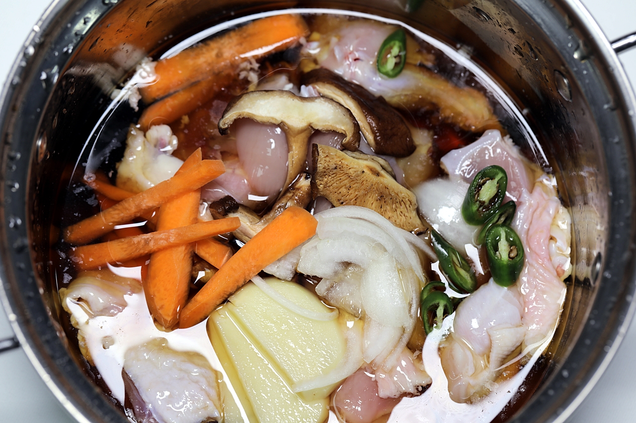 수삼매운닭찜 4단계