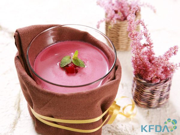 고구마라떼 완성 사진