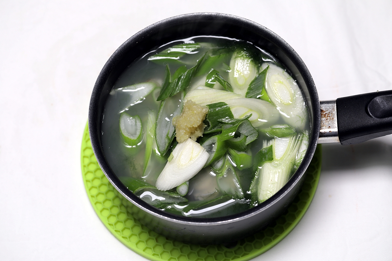 매생이조랭이떡국 6단계