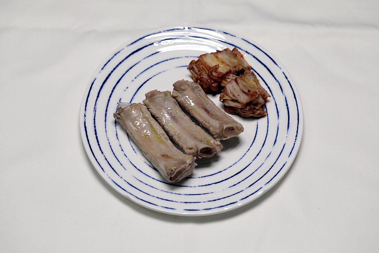 돼지갈비구이와 백김치와인조림 6단계