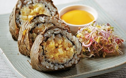 깻잎장아찌롤 완성 사진