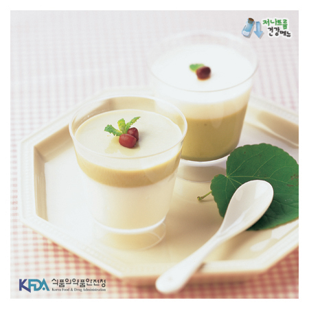 녹차 파나코타 완성 사진
