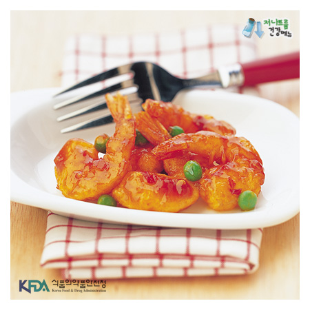 칠리새우 완성 사진