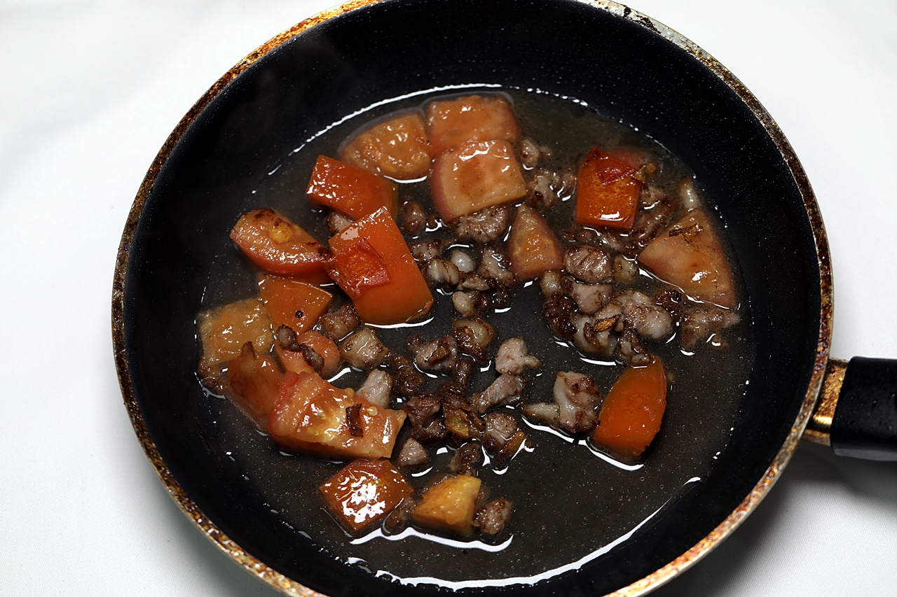 돼지고기 토마토 두부볶음 5단계