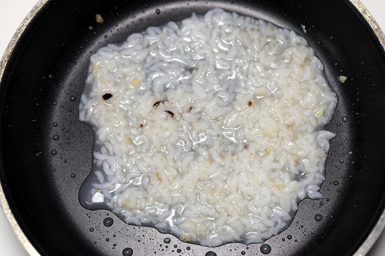 버섯 리조또 3단계