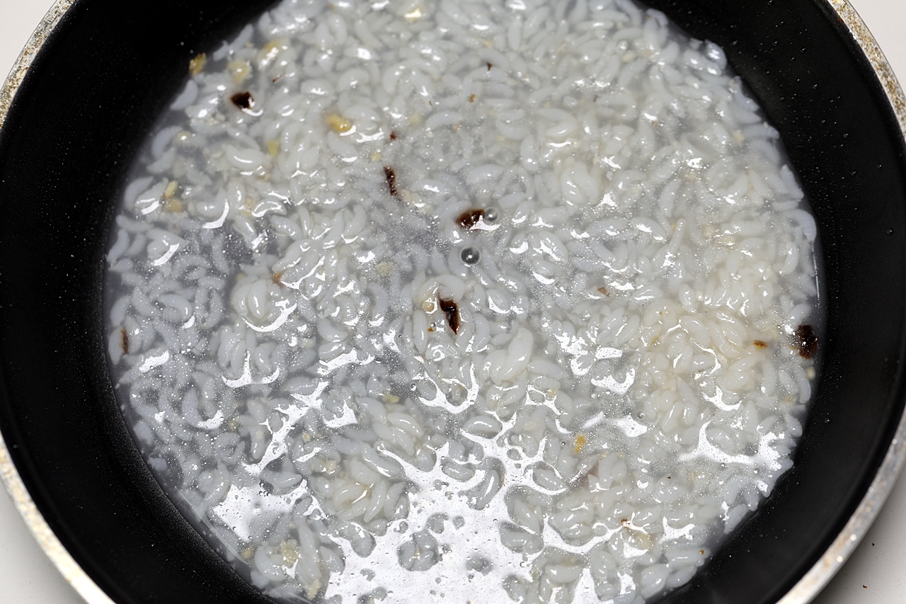 버섯 리조또 4단계