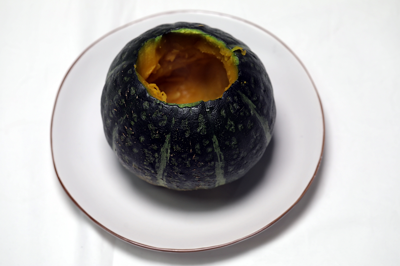 단호박 새우찜 1단계